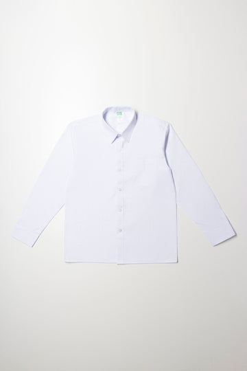 White Long Sleeve School Shirt