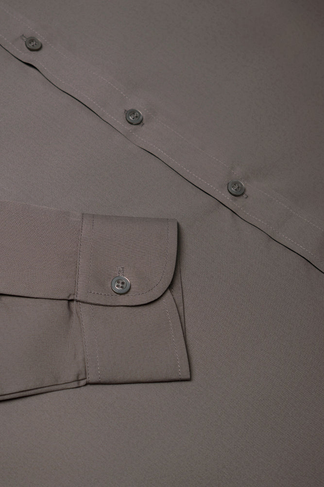 Mens Long Sleeve Grey Shirt (4)
