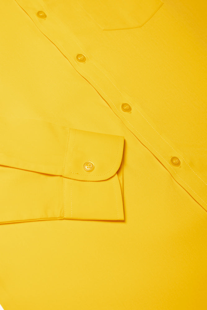 Yellow Long Sleeve Button Shirt (4)
