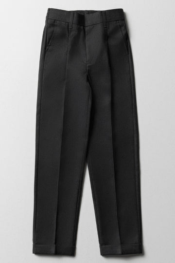 Boys Grey Turn Up Trousers