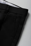 Boys Black Formal Turn Up Pants (1)