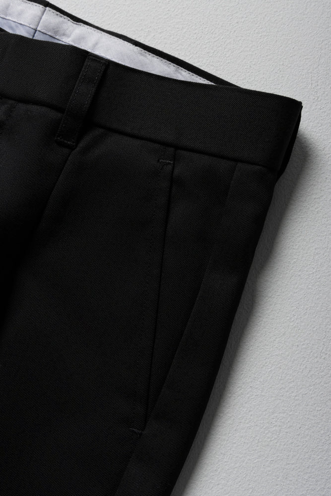Boys Black Formal Turn Up Pants (1)