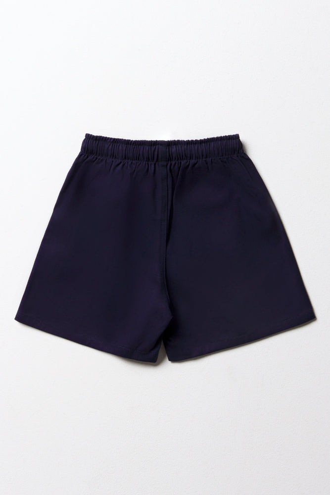Navy Unisex Sports Shorts (3)