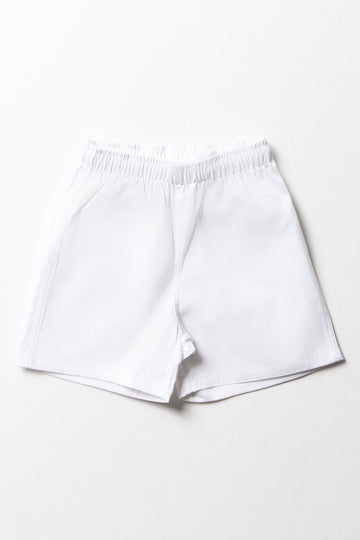 Versatile White Sports Shorts