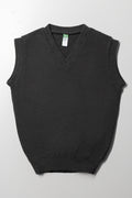 Grey Sleeveless School Jersey