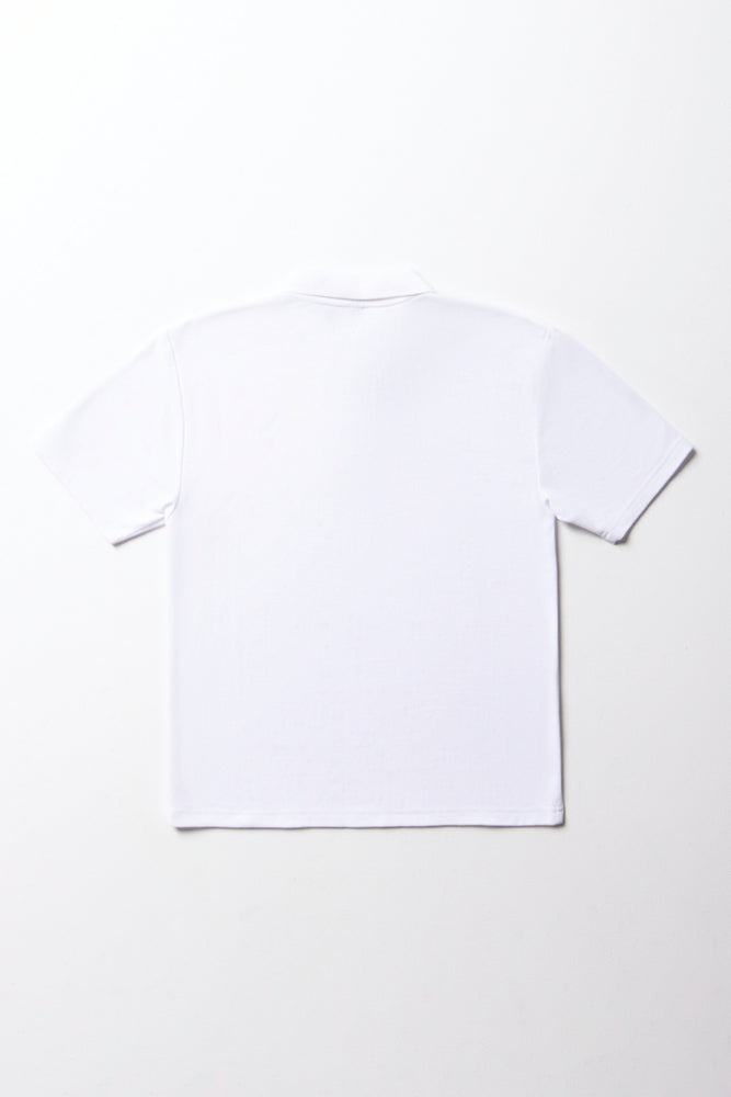 Classic White Short Sleeve Golfer (2)