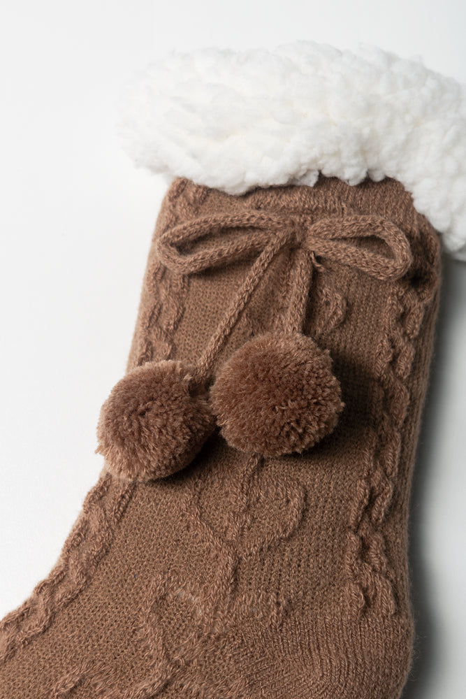 Slipper Socks Brown (1)