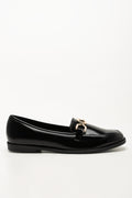 Gold Trim Loafers Black (1)