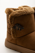 Dinosaur Button Boots Tan (3)