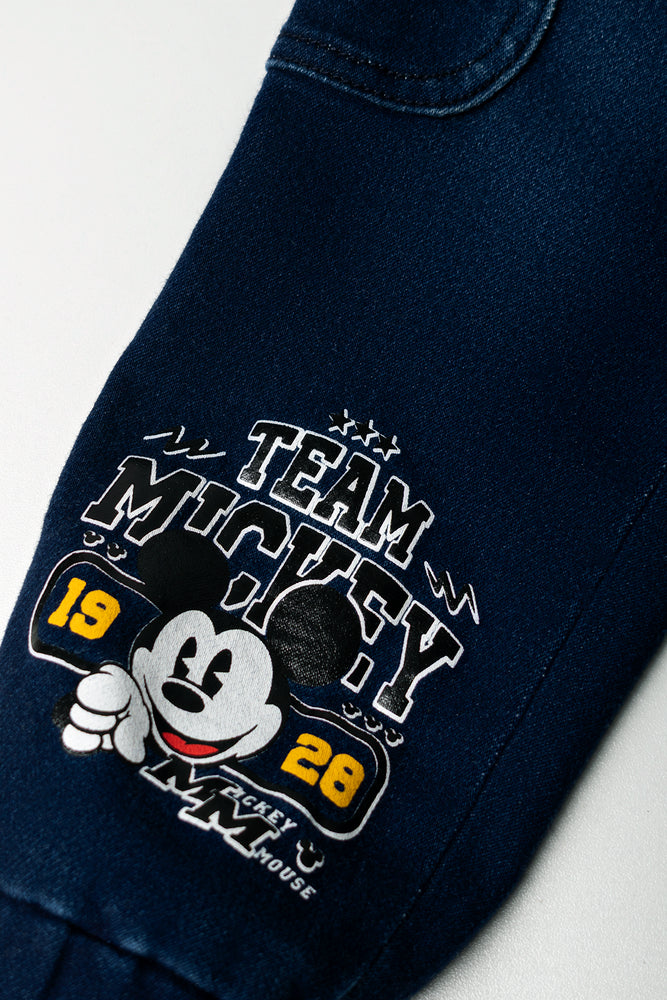 Mickey Mouse Utility Denim Jeans Blue (1)