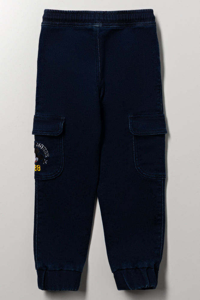 Mickey Mouse Utility Denim Jeans Blue (2)