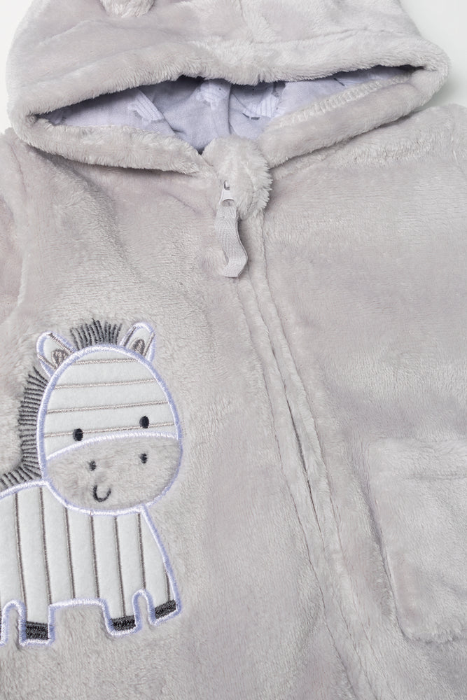 Zebra Babygrow Grey