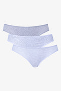 3 Pack Animal Print Bikini Panties Grey