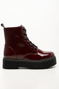 Combat Boots Burgundy (1)