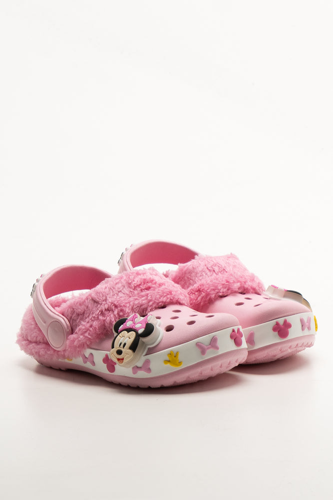 Minnie Mouse fur Clogs Pink