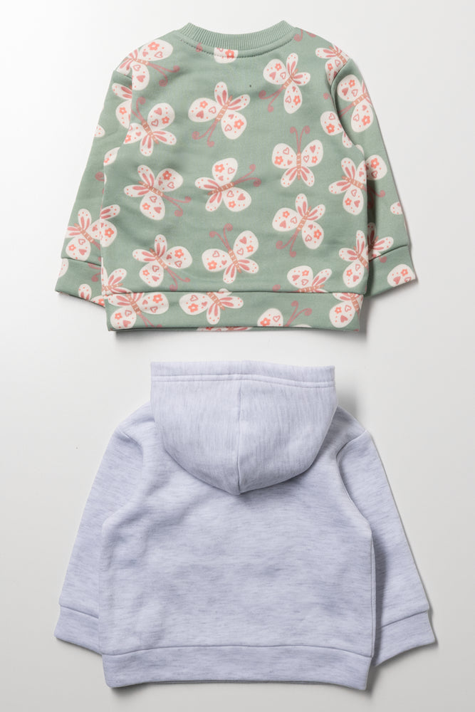 2 Pack Butterfly Tracktops Green And Grey (2)