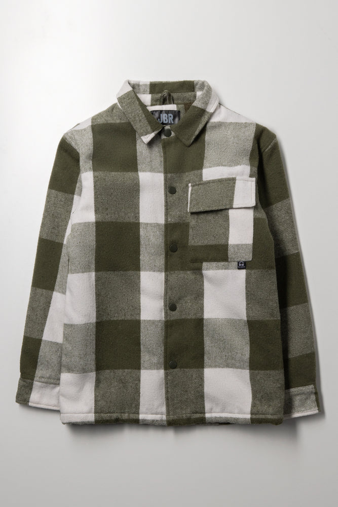 Check Shacket Green