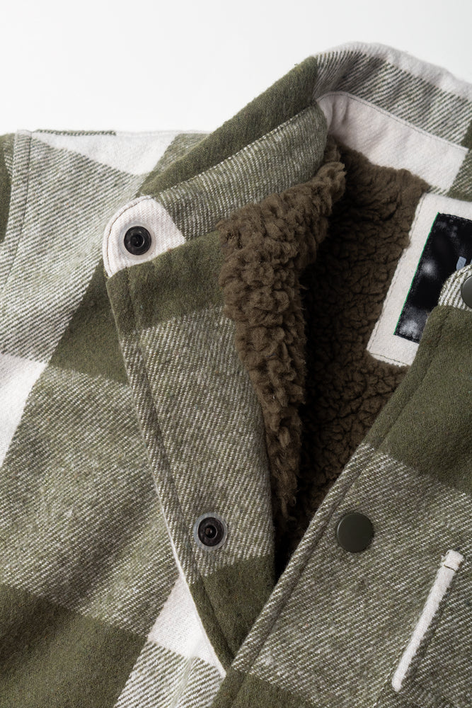 Check Shacket Green