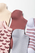5 Pack Bow Lowcut Socks Multicolour (1)