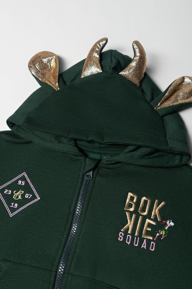 Bokkie Zip Through Tracktop Green (1)