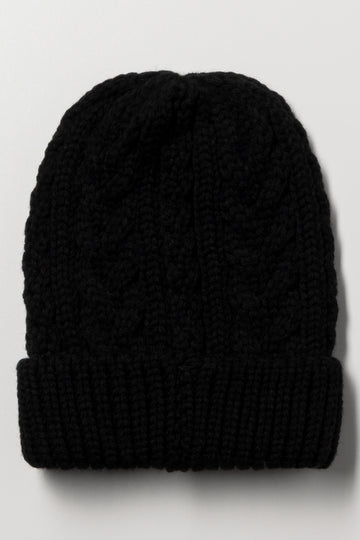 Chunky Knit Beanie Black