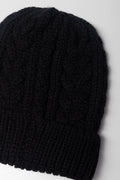 Chunky Knit Beanie Black (1)