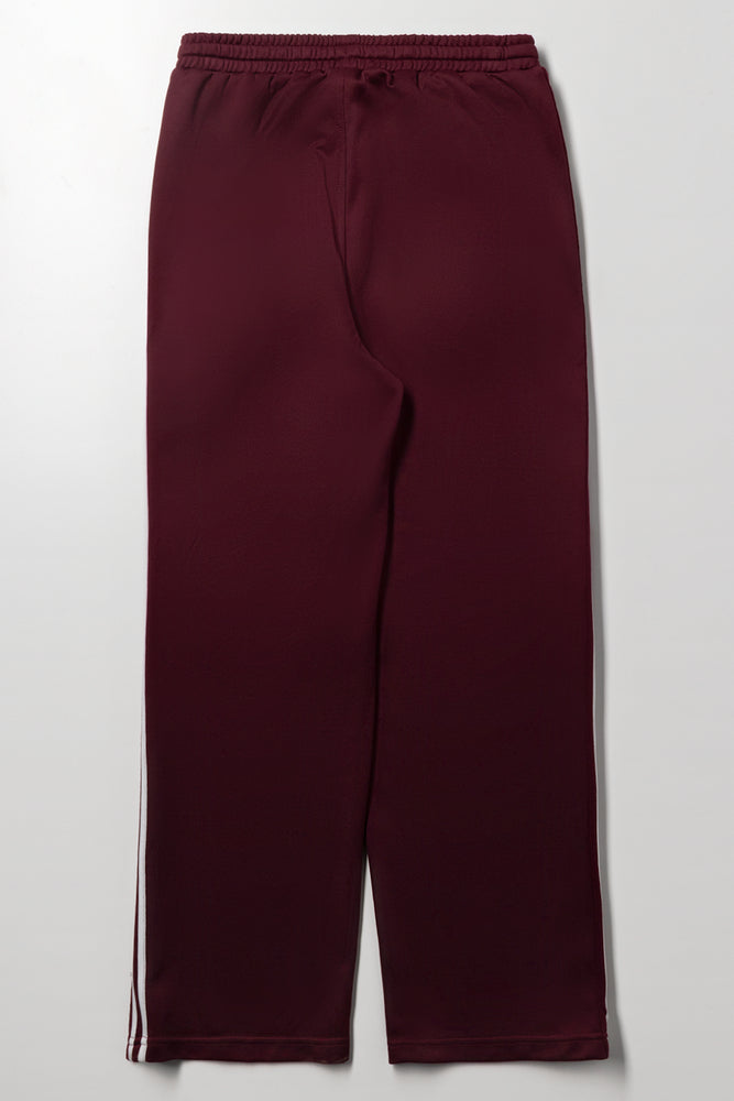 Straight Leg Trackpants Burgundy (2)