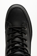 Fur Trim Boots Black (4)
