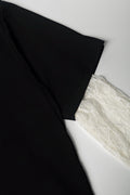 Oversized Lace Detail Top Black (1)