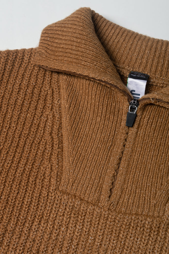 Quarter Zip Jersey Camel