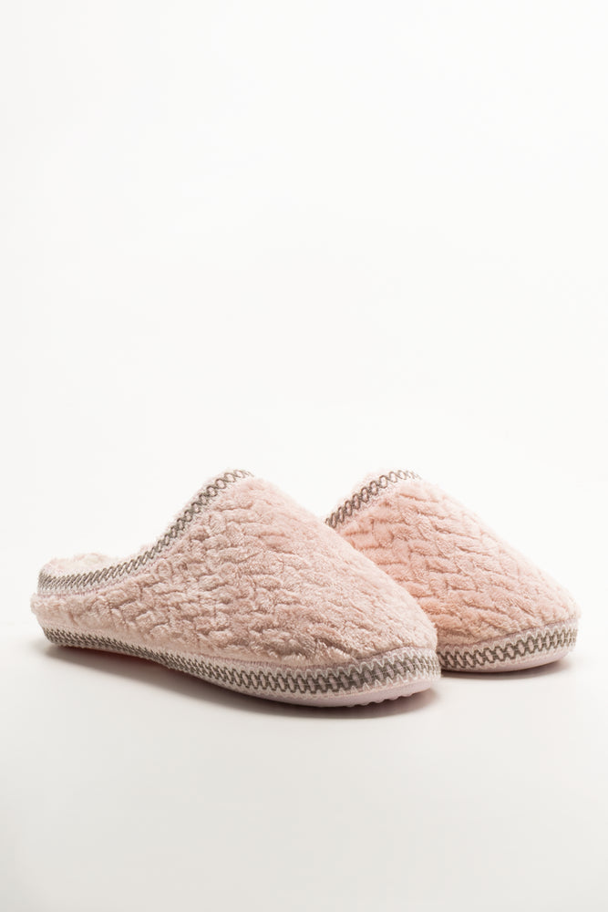 Tape Detail Slippers Pink