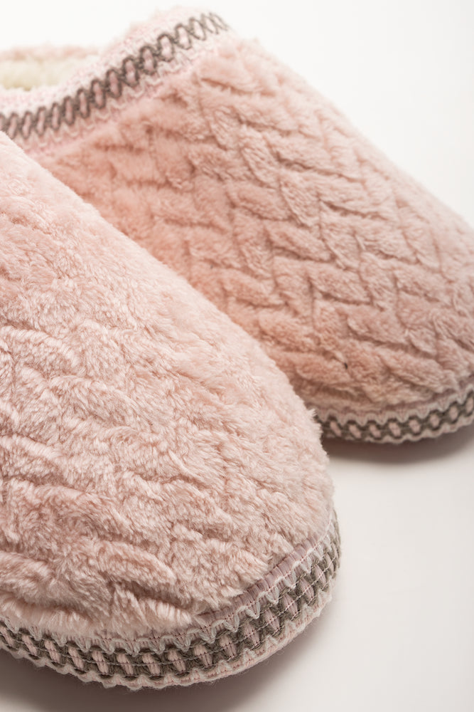 Tape Detail Slippers Pink (2)