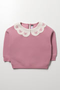 Crochet Collar Tracktop Pink