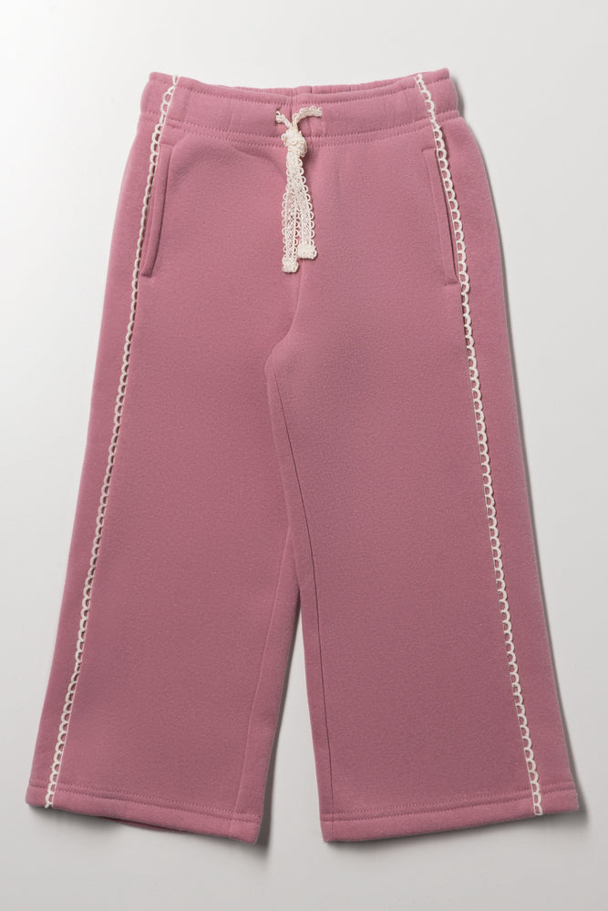 Wideleg Trackpants Pink