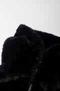 Fur Sleeveless Jacket Black (1)