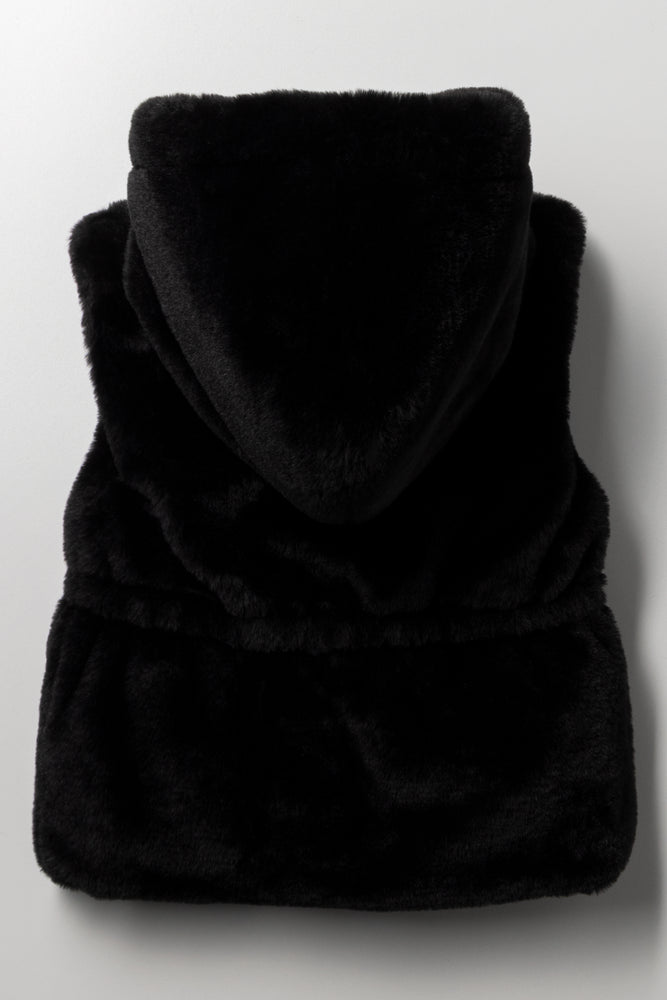 ジャケット・アウター KOWGA BLACK FUR VEST Fur Sleeveless Jacket Black | Limited Edition | Ackermans