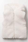 Fur Sleeveless Jacket Cream