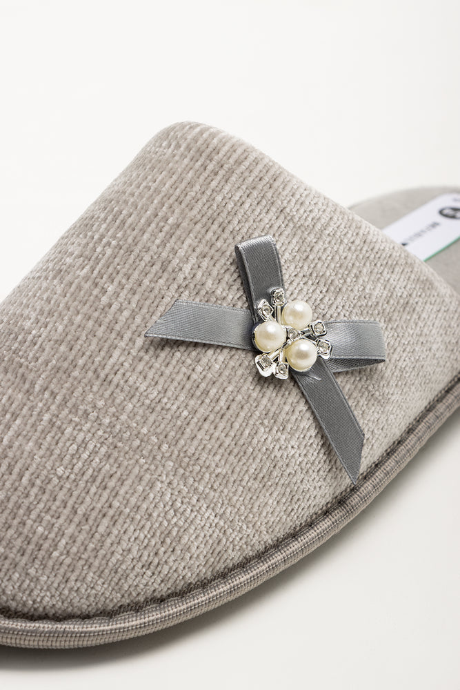 Pearl Slippers Grey (2)