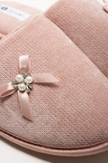 Pearl Trim Slippers Light Pink (2)