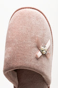 Pearl Trim Slippers Light Pink (4)