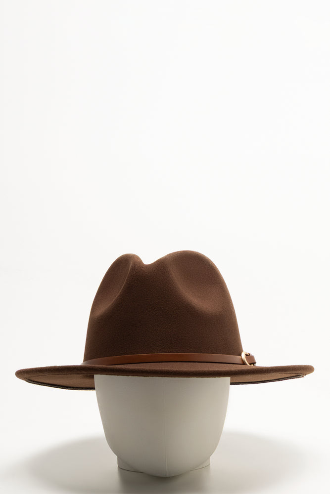 Melton Fedora Hat Brown