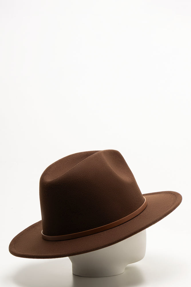 Melton Fedora Hat Brown (1)