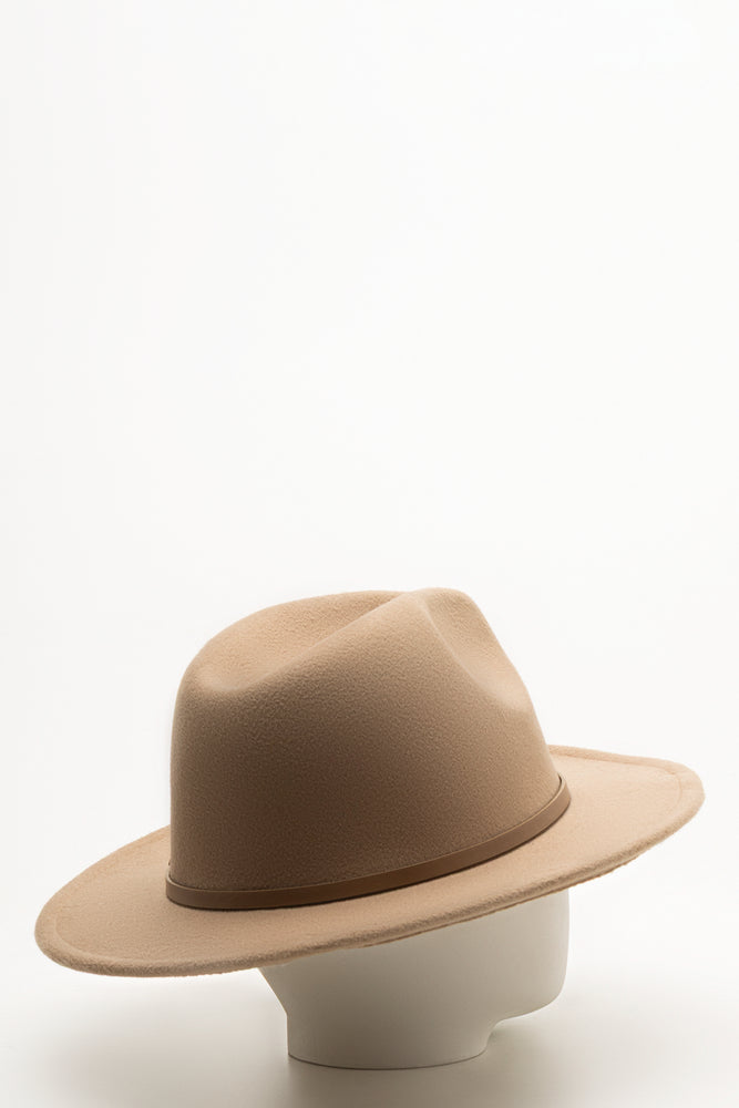 Melton Fedora Hat Tan (1)