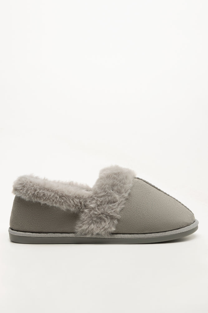 Closed Back Slippers Grey (1)