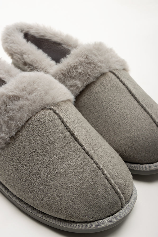 Closed Back Slippers Grey (2)
