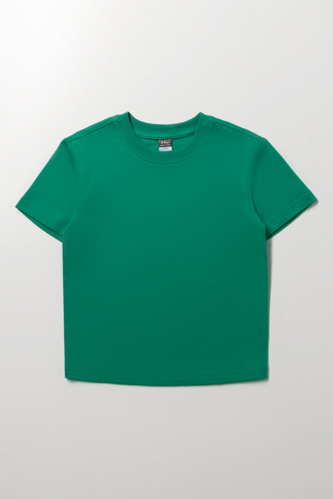 Basic Green Short Sleeve T-Shirt