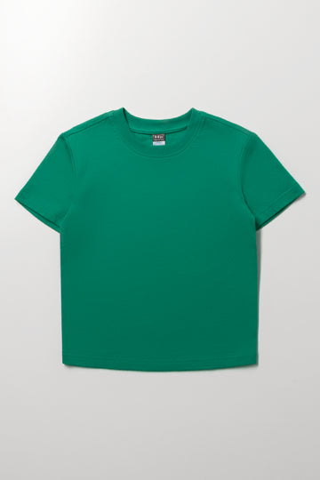 Basic Green Short Sleeve T-Shirt