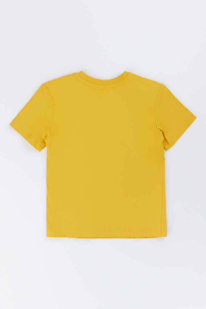 Basic Ochre Short Sleeve T-Shirt (2)