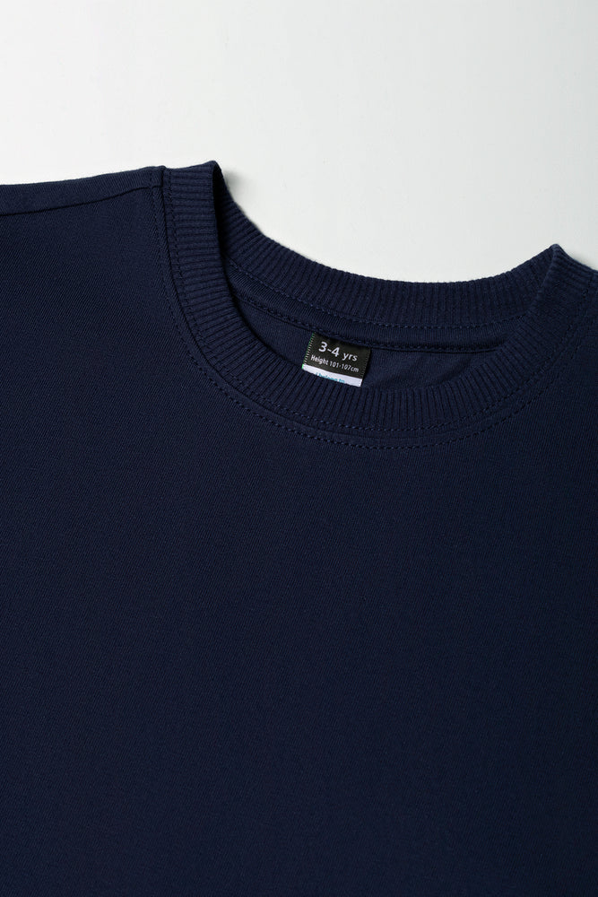Basic Navy Short Sleeve T-Shirt (1)