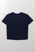 Basic Navy Short Sleeve T-Shirt (2)